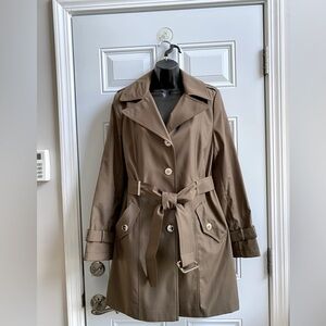 Calvin Kline Khaki Hooded Raincoat